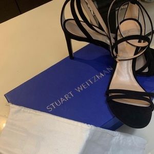 Stuart weitzman Lexie ankle strap suede sandals